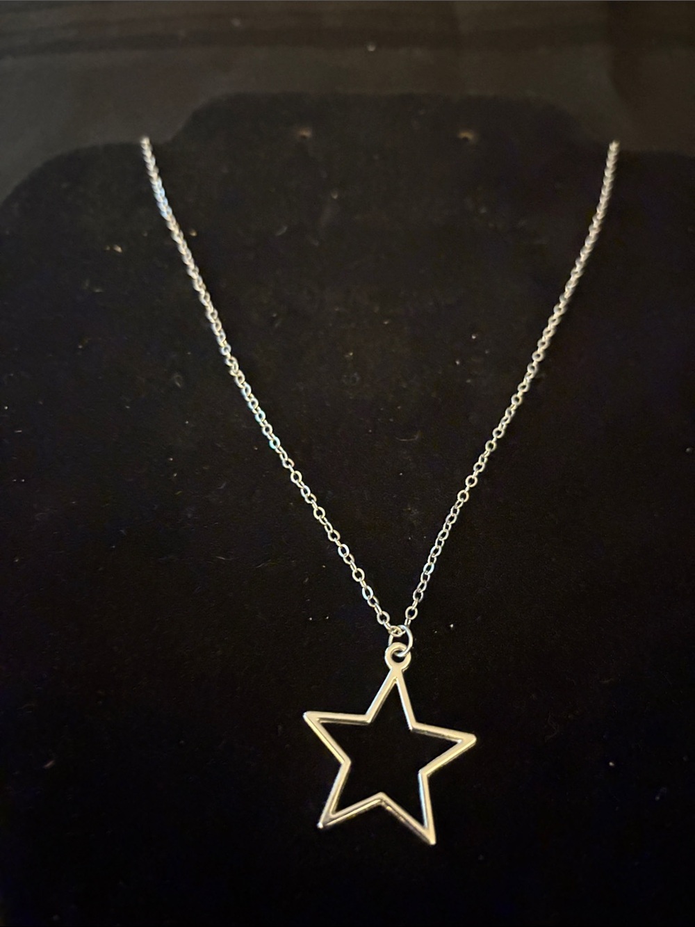 Sterling Silver Star Pendant Necklace - Silver